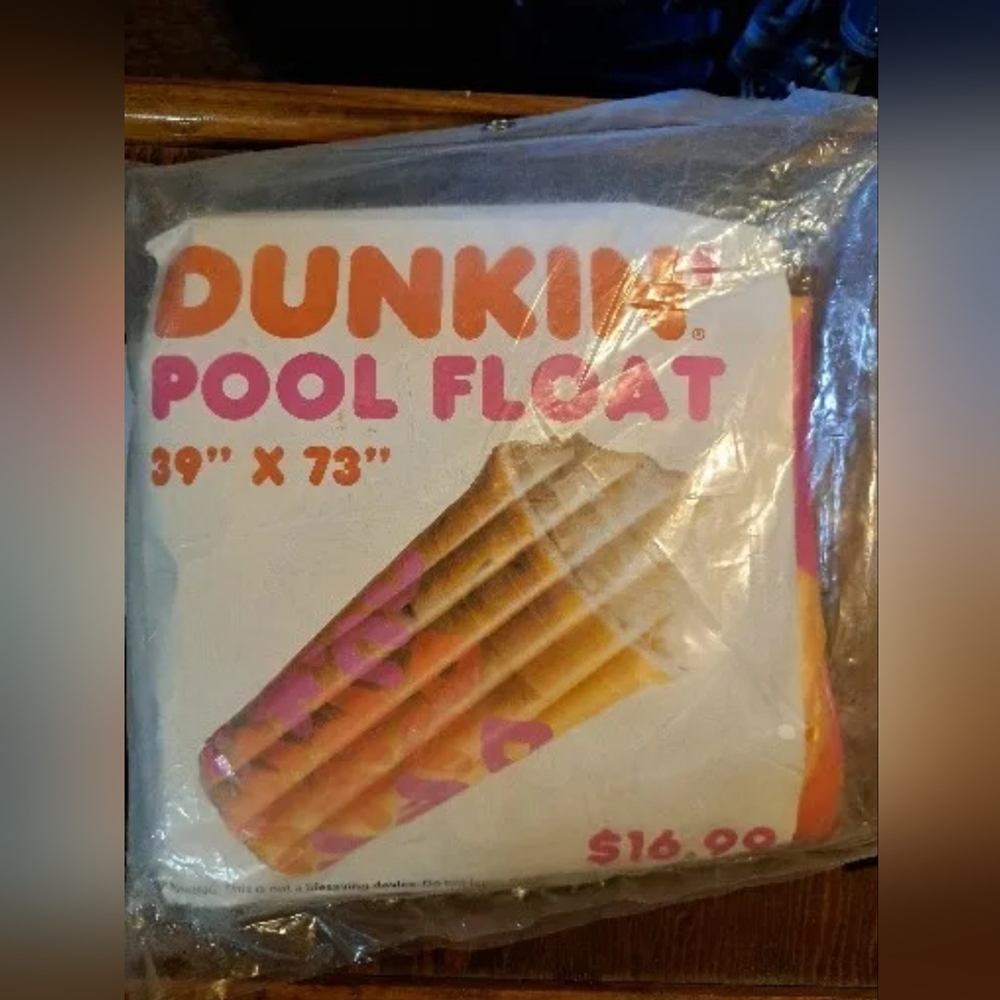 Dunkin Donuts Iced Coffee Coolata Pool Float New Inflatable 39”x 73” 😎 SEALED